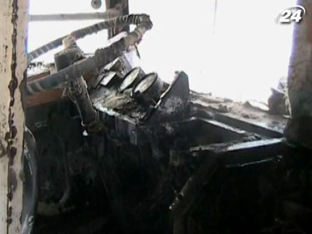 В Херсоне из горящего троллейбуса эвакуировали 50 человек