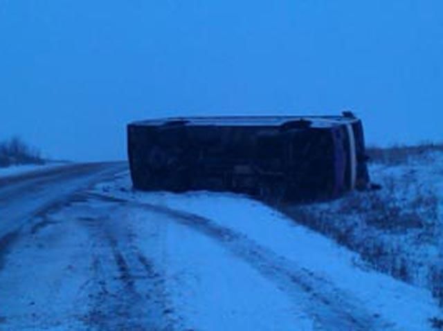 На Житомирщине перевернулся автобус На Житомирщине перевернулся автобус