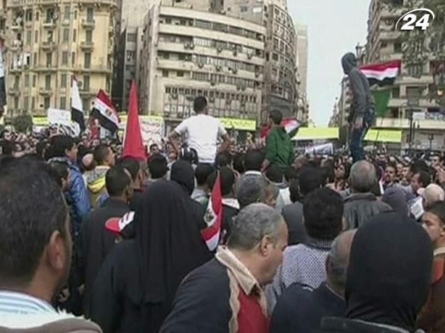 Годовщину свержения режима Мубарака отмечали протестами