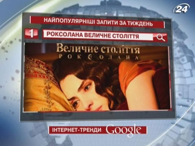 "Величне століття. Роксолана" - найпопулярніший запит пошуковика Google