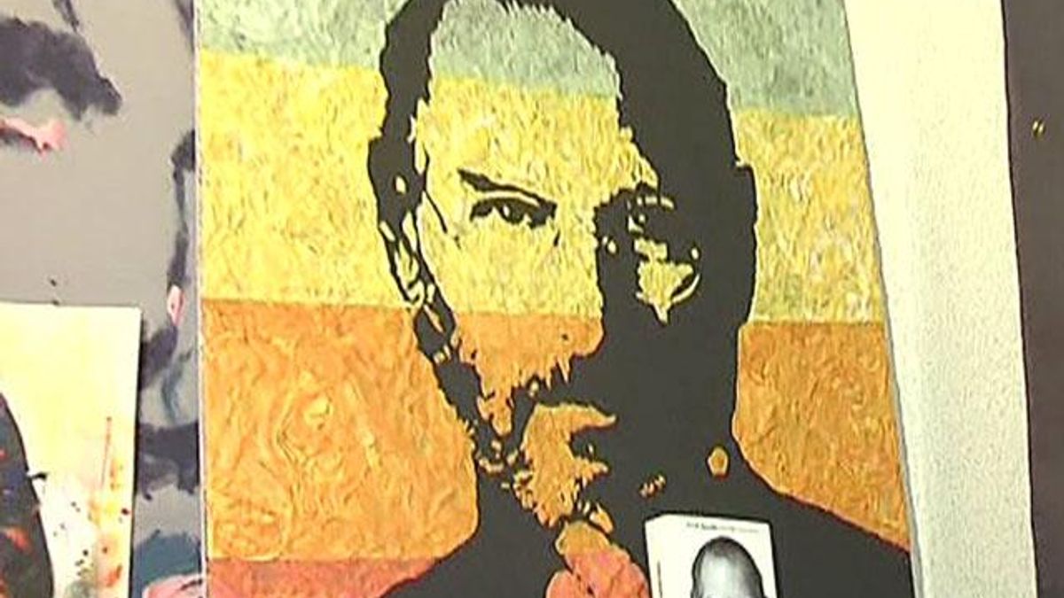 Українка створила портрет Стіва Джобса з... жувальної гумки