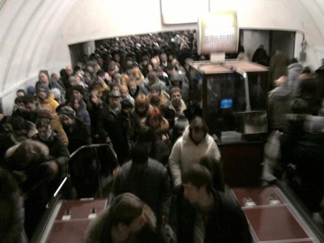 Давка в киевском метро (Фото, Видео)