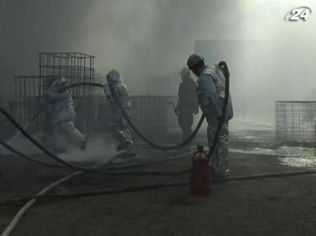 В Запорожье горел химический склад В Запорожье горел химический склад