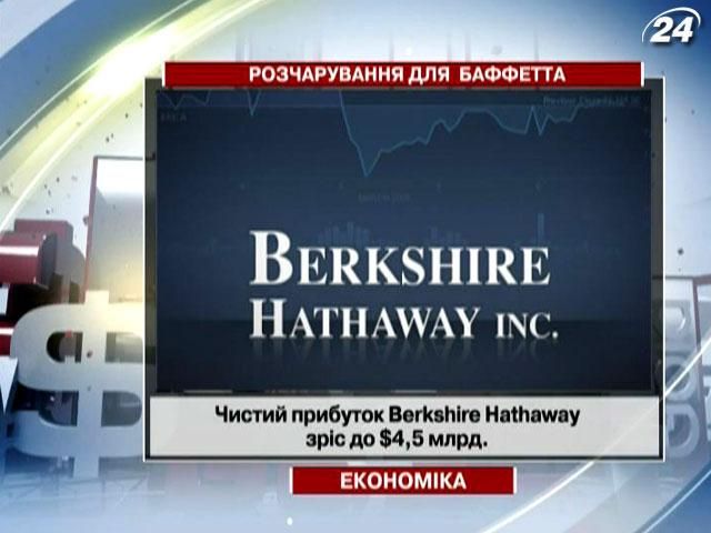Чистая прибыль Berkshire Hathaway выросла до 4,5 миллиардов долларов Чистая прибыль Berkshire Hathaway выросла до 4,5 миллиардов долларов