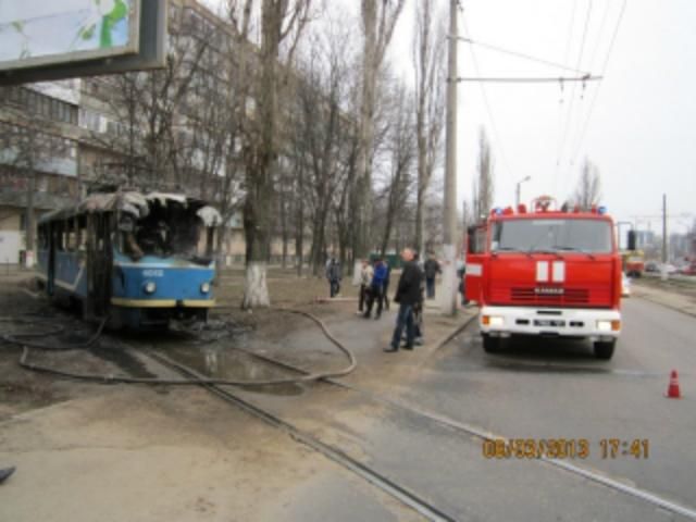 В Одесі загорівся трамвай з пасажирами (Фото)  