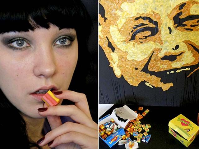 Украинка делает портреты знаменитостей из жвачек (Фото) Украинка делает портреты знаменитостей из жвачек (Фото)