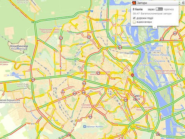 В Киеве - снова пробка