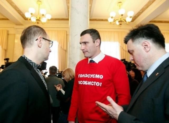 Кличко каже, що з Тягнибоком його об'єднує боротьба з режимом Кличко каже, що з Тягнибоком його об'єднує боротьба з режимом