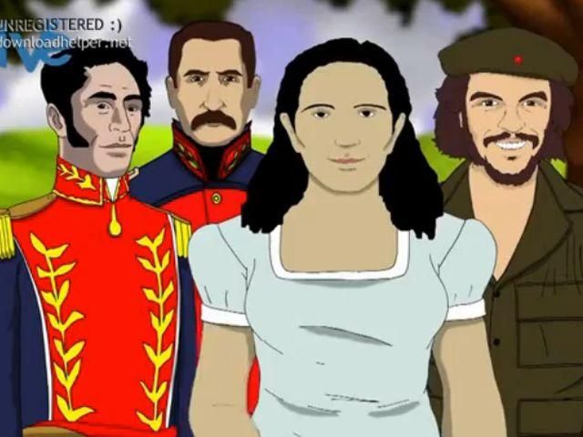 Венесуэльское телевидение транслирует мультик о Чавесе на небе (Видео)