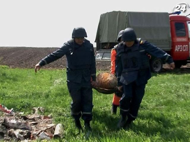 В Днепропетровске на территории строительства небоскреба нашли бомбу