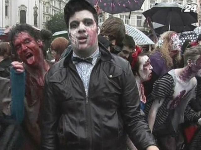 600 зомби на параде в Чехии (Видео)