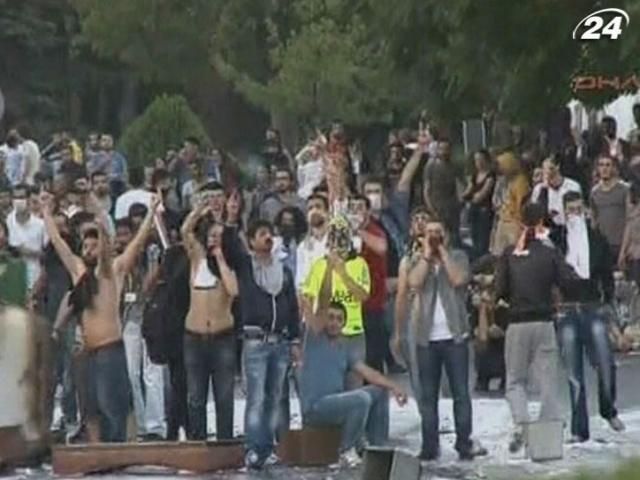 Полиция разогнала демонстрантов в Анкаре водометами (Видео)