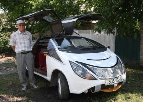Пенсионер из Донецка создал машину с сверхсовременным дизайном (Фото)