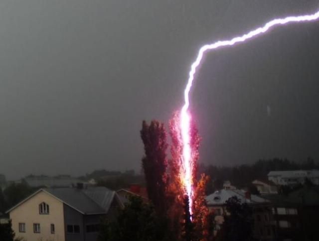 На Чернігівщині від блискавки загорівся житловий будинок На Чернігівщині від блискавки загорівся житловий будинок