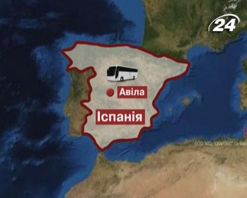 В Іспанії в результаті аварії автобуса загинуло щонайменше 9 осіб
