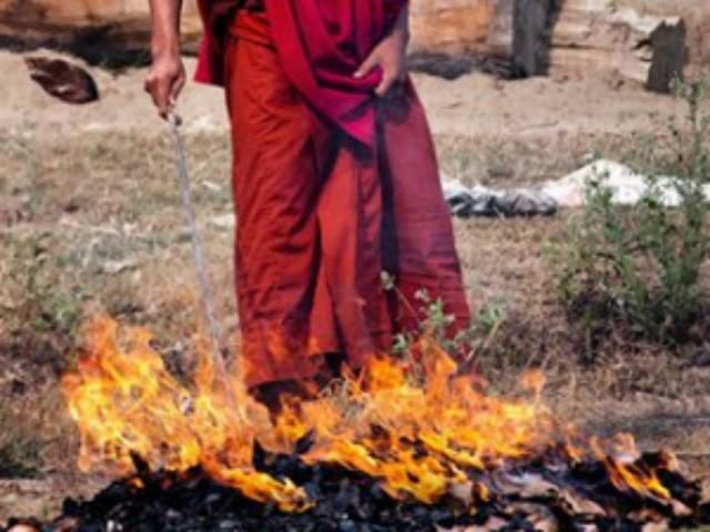 Молодий тибетський монах вчинив акт самоспалення 