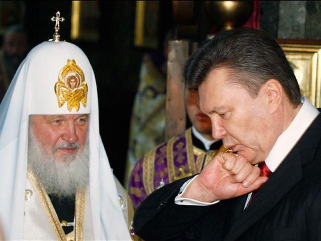 Янукович поблагодарил Патриарха Кирилла за визит в Киев