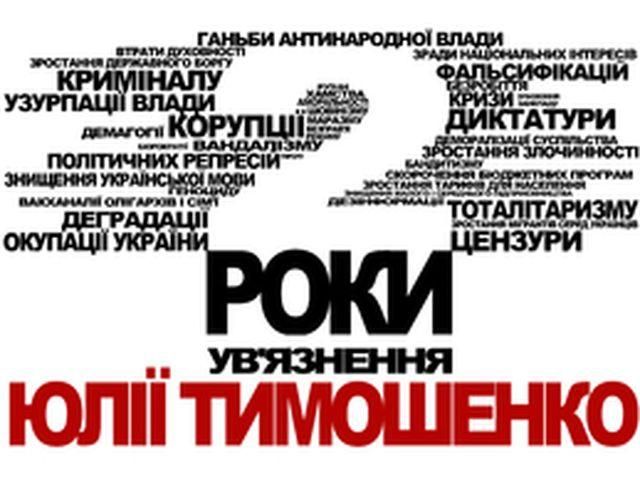 У річницю арешту Тимошенко Київ обклеїли стікерами