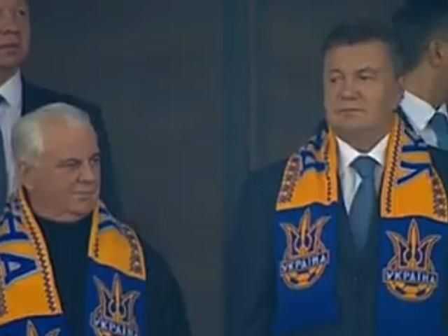 Янукович решил молча послушать гимн на матче "Украина-Англия"
