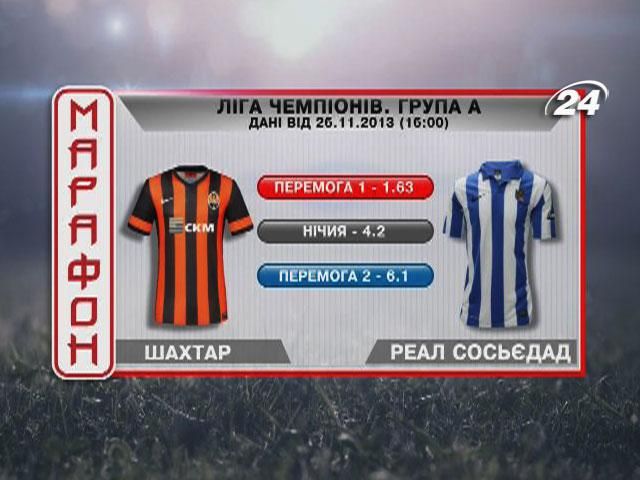 Матч дня. "Шахтер" против "Реала Сосьедад" Матч дня. "Шахтер" против "Реала Сосьедад"