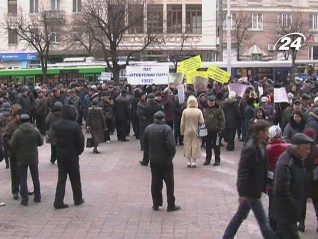 В Кировограде протестуют водители общественного транспорта