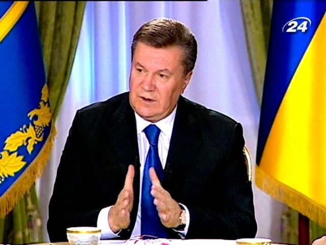 Виктор Янукович сегодня даст интервью в прямом эфире