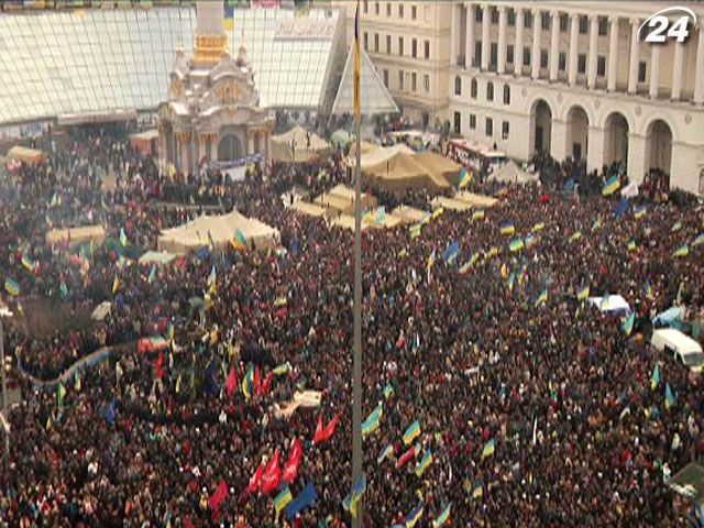 Евромайдан готов встретить днем несколько сотен тысяч активистов