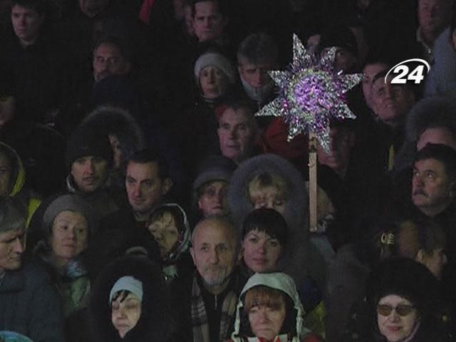 Рождество на Майдане встретили спокойно