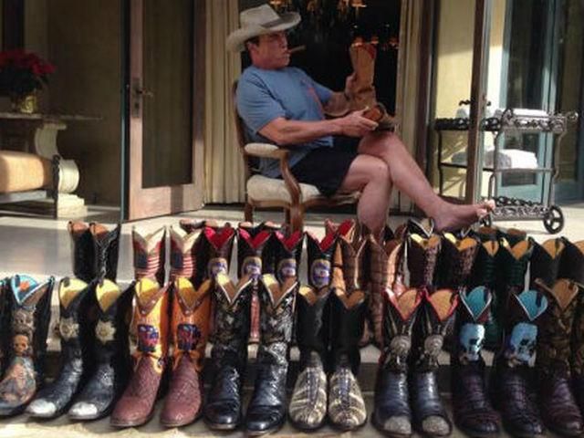 Шварценеггер показал свою коллекцию обуви (Фото)