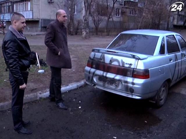 Авто лідера запорізького Євромайдану пошкодили вдруге за місяць