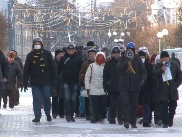 В Сумах прошел митинг против "диктаторских законов"