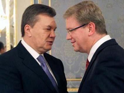 Янукович встретился с Фюле - 24 января 2014 - Телеканал новин 24