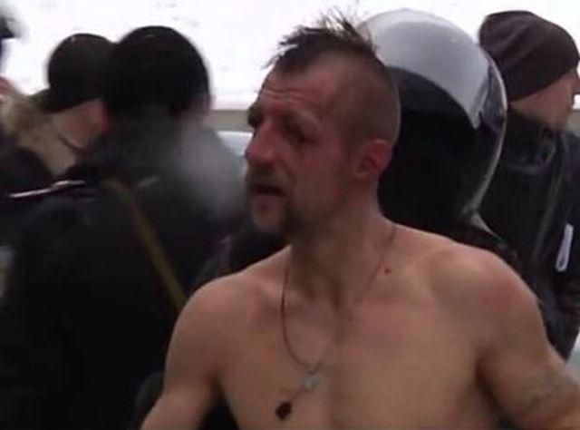 На Майдан повернувся активіст, якого "беркутівці" побили і голим знімали на камеру