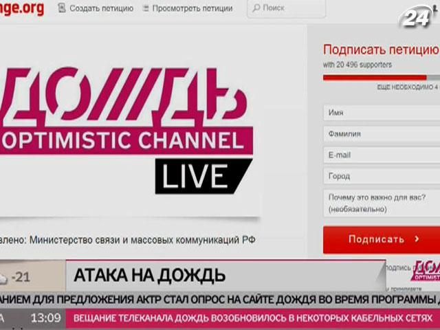 Российский оппозиционный телеканал "Дождь" - на грани закрытия