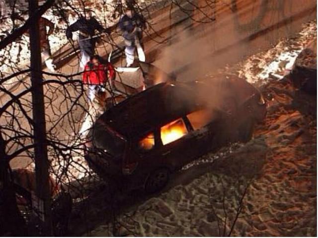 Автомайдан ночью патрулирует улицы Киева Автомайдан ночью патрулирует улицы Киева