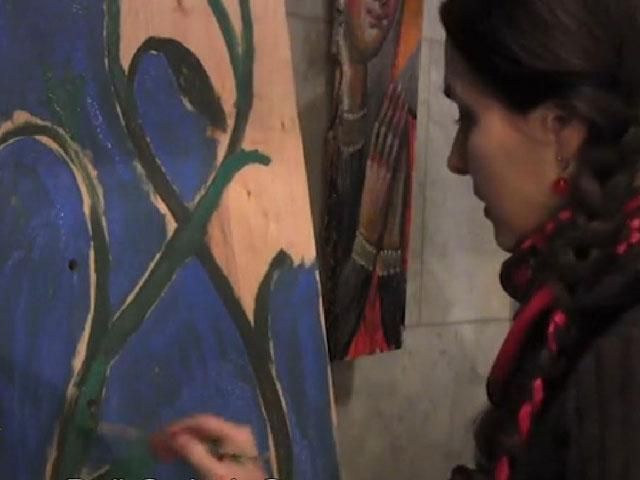 Художники разрисовали щиты для Самообороны Майдана (Фото) Художники разрисовали щиты для Самообороны Майдана (Фото)