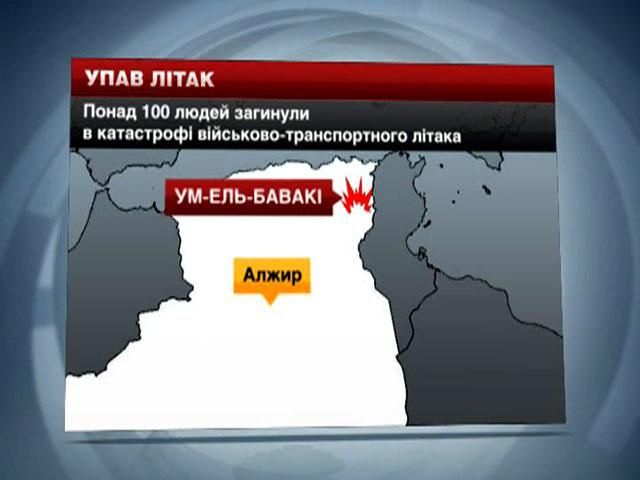 Внаслідок авіакатастрофи в Алжирі загинули близько 120 людей