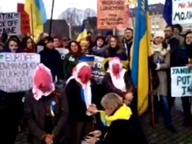 Кілька сотень українців в Бельгії зібрались на підтримку Євромайдану