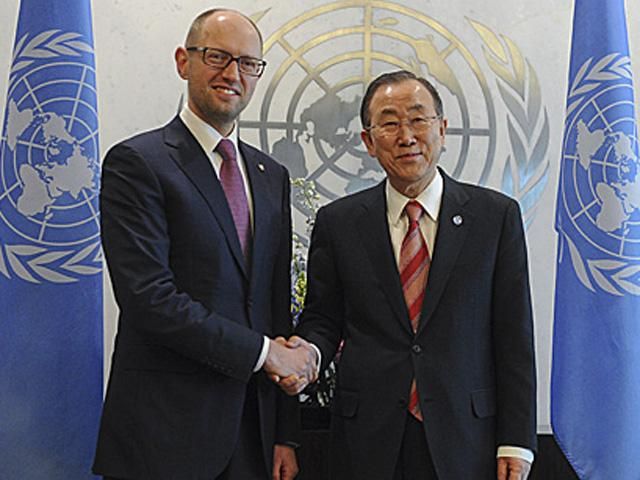 Яценюк зустрівся з Генсеком ООН Яценюк зустрівся з Генсеком ООН