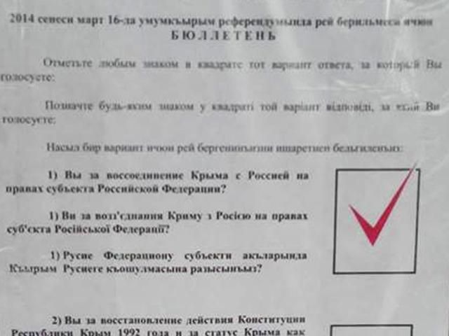 Людей вносять у списки на місці, на дільницях — "правильні" зразки бюлетенів, — Крим-SOS