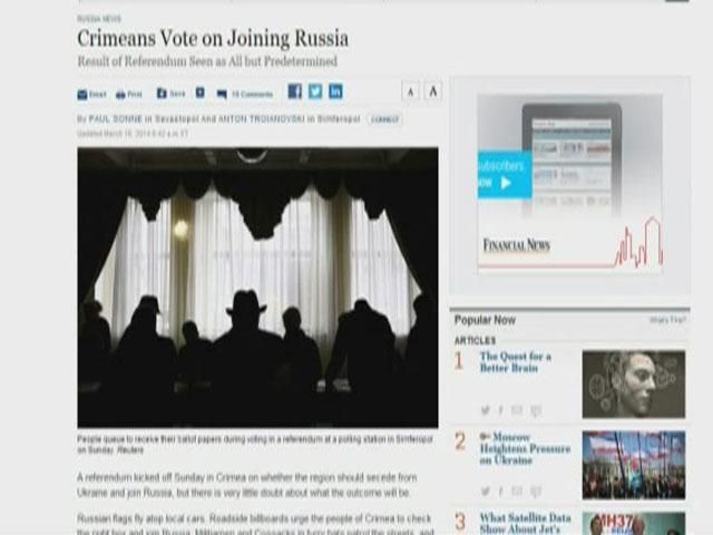 Референдум у Криму нічим не здивує, – іноземні ЗМІ Референдум у Криму нічим не здивує, – іноземні ЗМІ