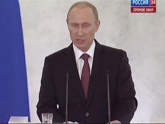 Путин и Крым: Мифические бандеровцы, упрек Хрущеву и обещания о защите