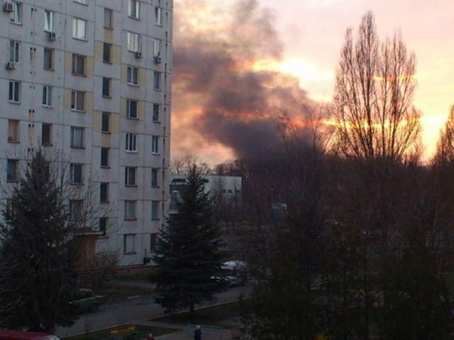 Пожар на территории криворожской танковой дивизии ликвидировали Пожар на территории криворожской танковой дивизии ликвидировали