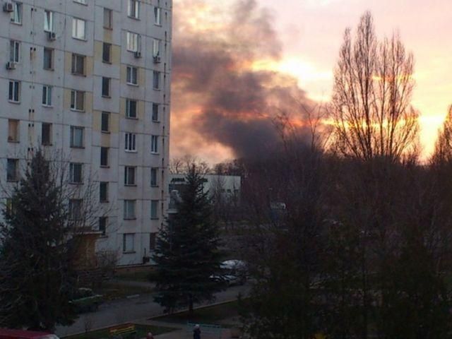 Пожар на территории криворожской танковой дивизии ликвидировали