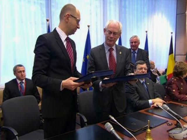 Украина и ЕС подписали политическую часть Соглашения об ассоциации (Видео)