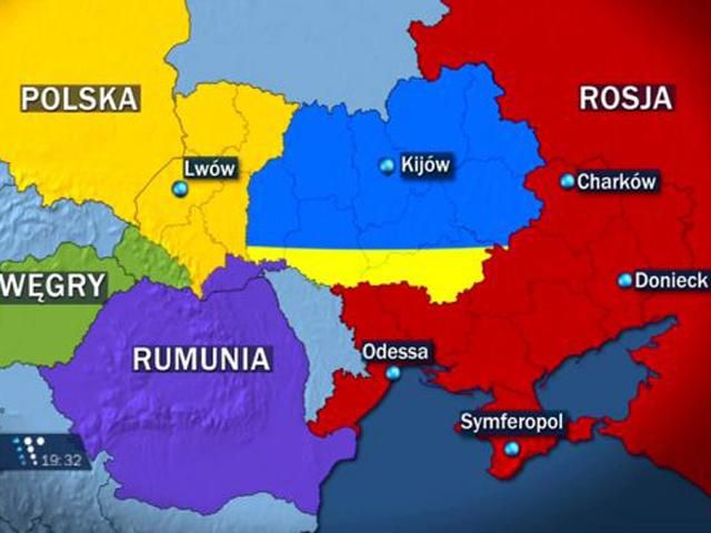 Росія запропонувала Польщі, Угорщині та Румунії поділити територію України