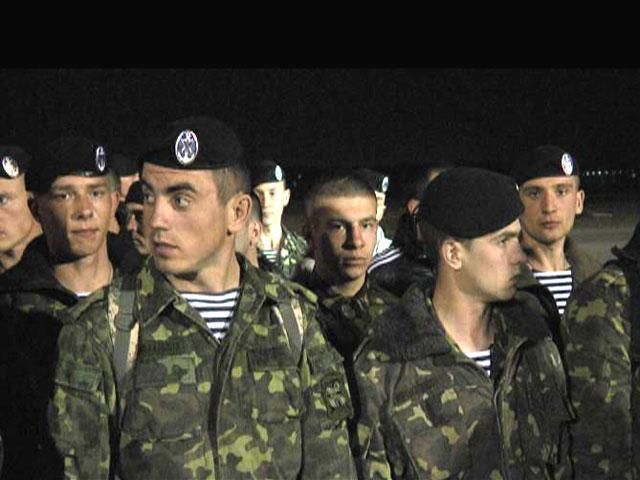 В столицу прибыла часть военнослужащих из Крыма