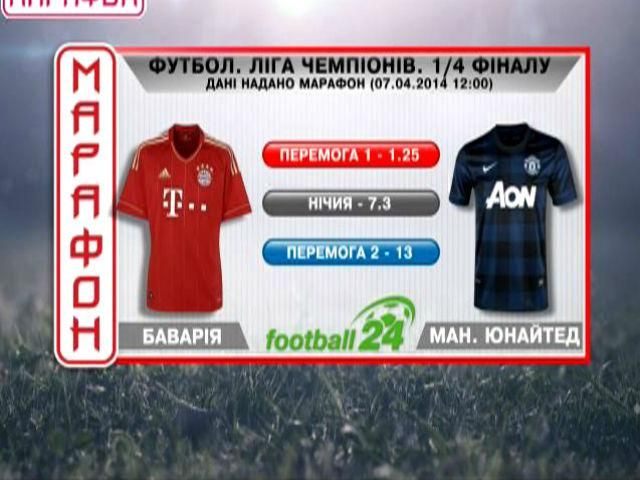 Матч дня. "Баварія" проти "Манчестер Юнайтед" Матч дня. "Баварія" проти "Манчестер Юнайтед"
