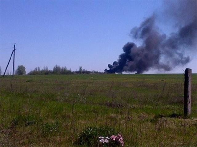 Боевики взорвали вертолет в Краматорске