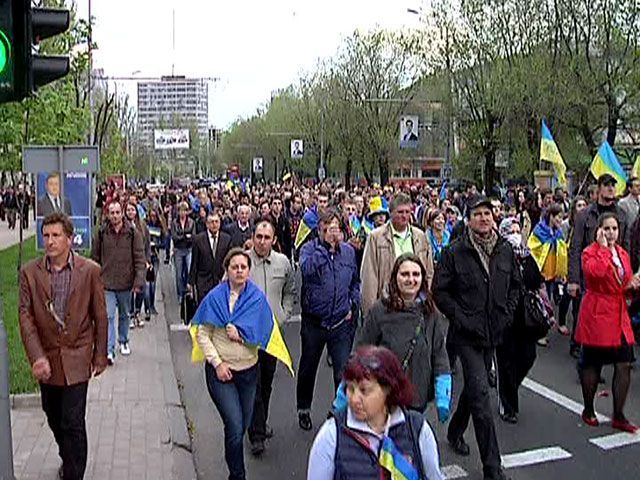 В Донецке сегодня запланирован митинг под украинскими флагами